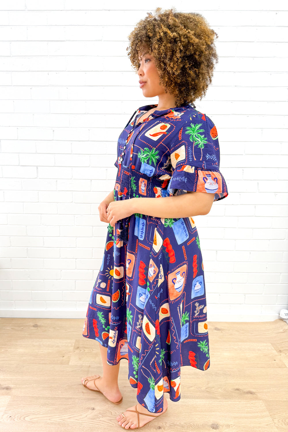 Apollo Dress - Navy Multi