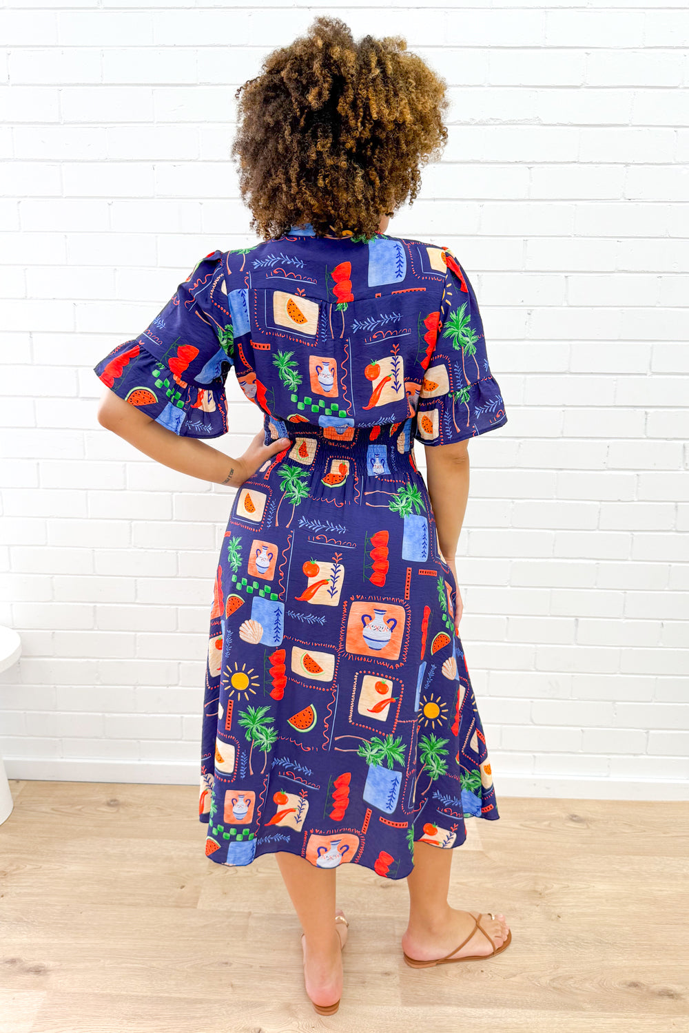 Apollo Dress - Navy Multi