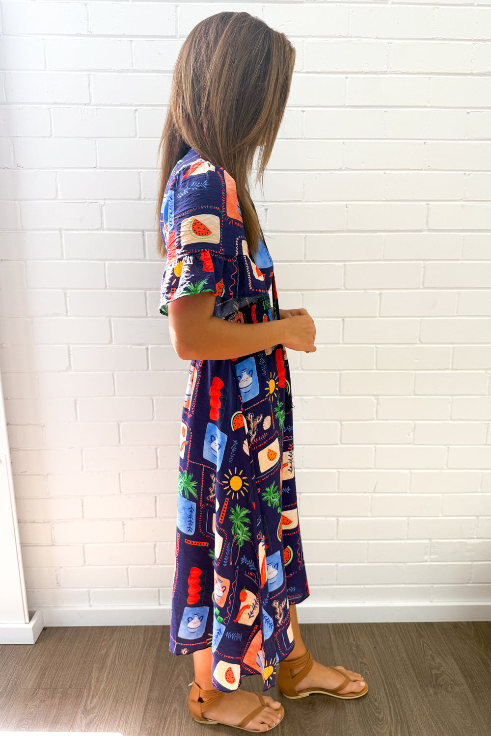 Apollo Dress - Navy Multi