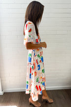 Apollo Dress - White Multi