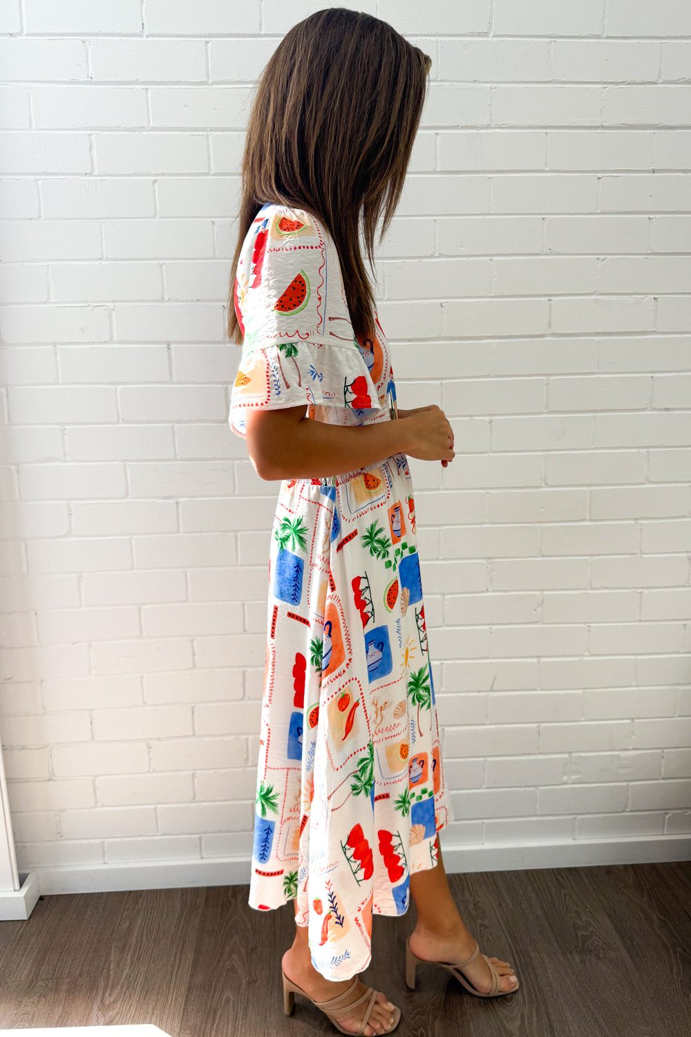 Apollo Dress - White Multi