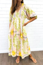 Finn Dress - Green Yellow Multi