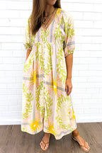 Finn Dress - Green Yellow Multi