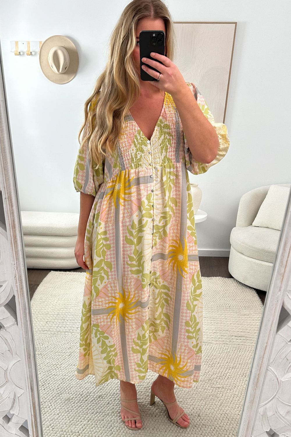 Finn Dress - Green Yellow Multi