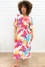 Kai Dress - Hot Pink  Multi Tropic