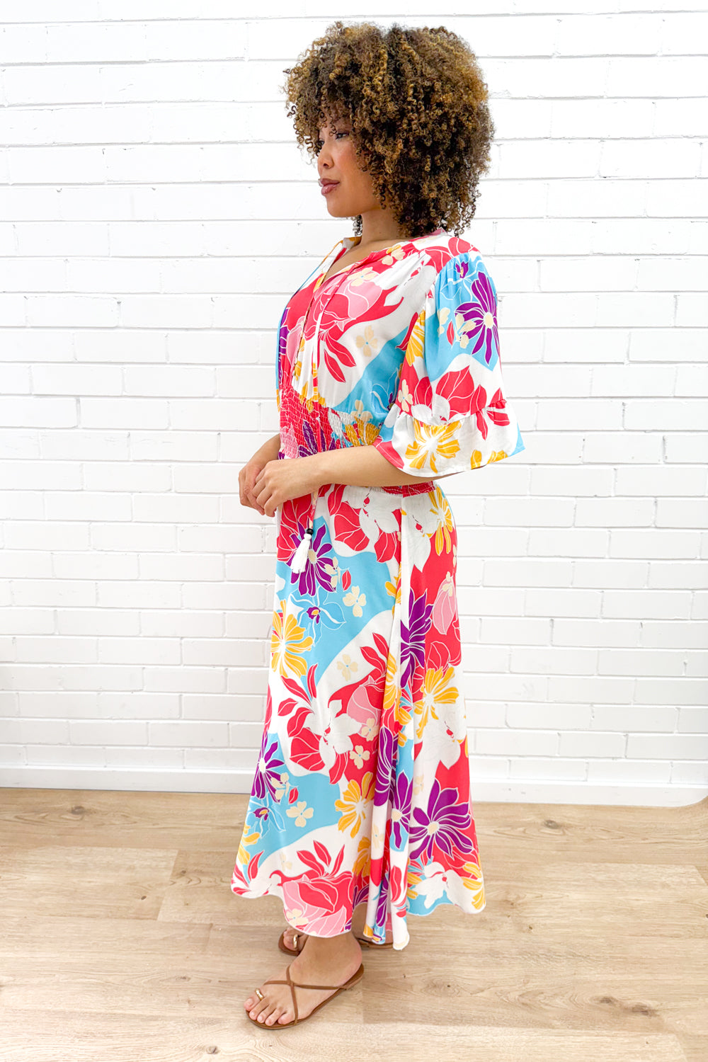 Kai Dress - Hot Pink  Multi Tropic