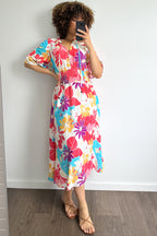 Kai Dress - Hot Pink  Multi Tropic