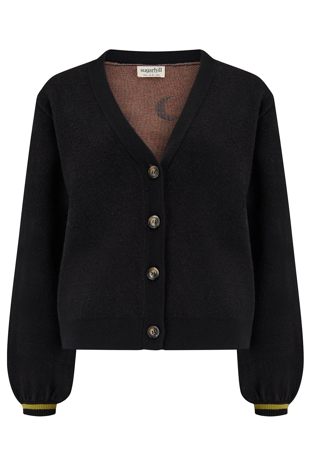 Adrian Cardigan - Black, Snake Floral