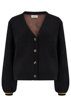 Adrian Cardigan - Black, Snake Floral