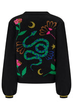 Adrian Cardigan - Black, Snake Floral