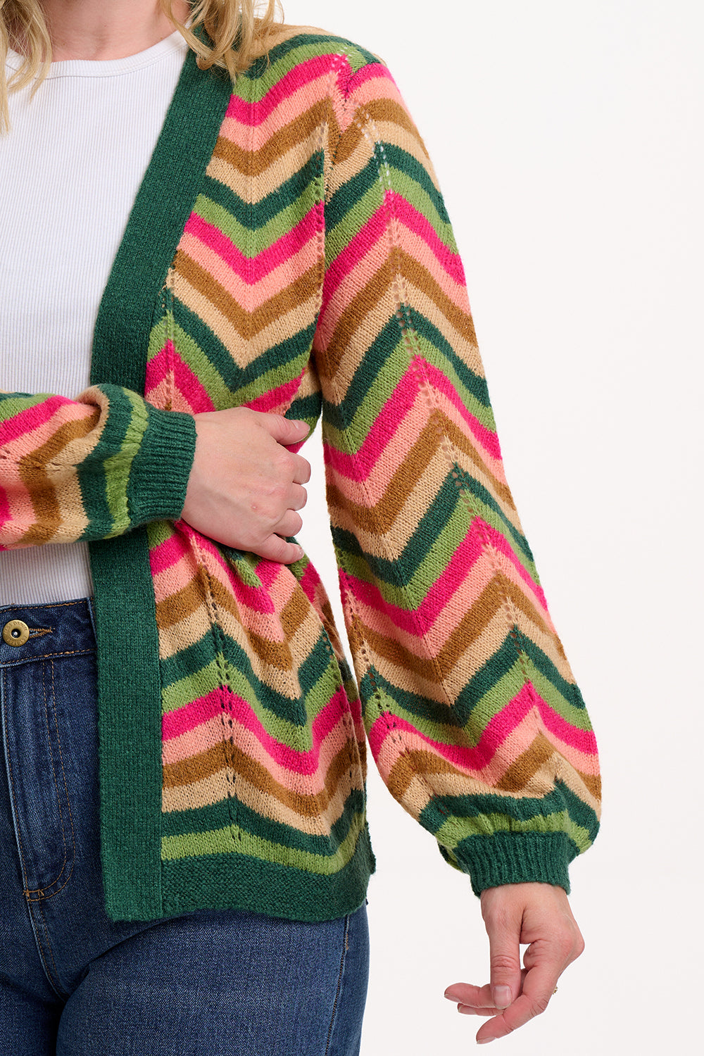 Bella Cardigan - Multi, Autumn Chevron