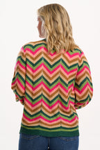Bella Cardigan - Multi, Autumn Chevron