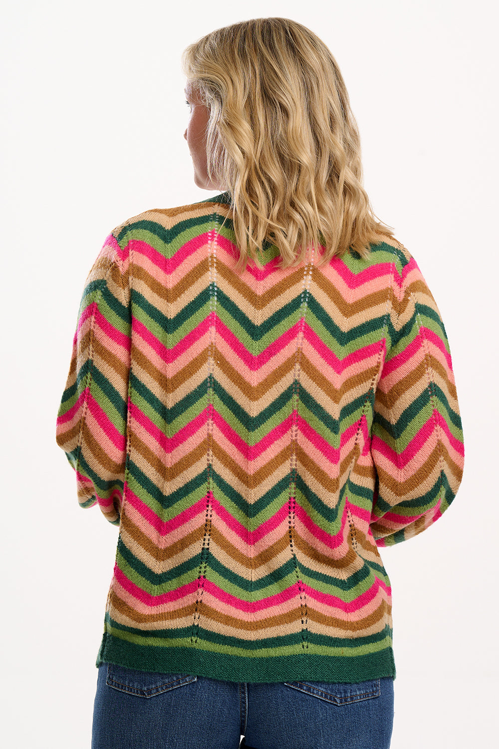 Bella Cardigan - Multi, Autumn Chevron