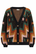 Morganna Cardigan - Multi, Chevron & Stars