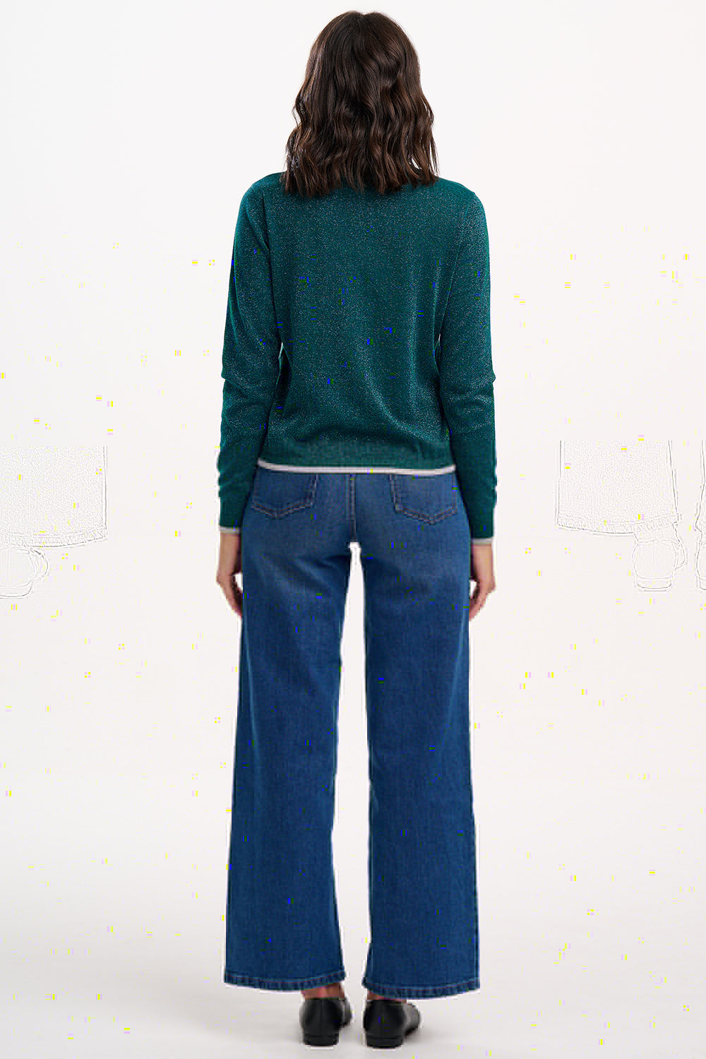 Ophilia Cardigan - Teal Sparkle