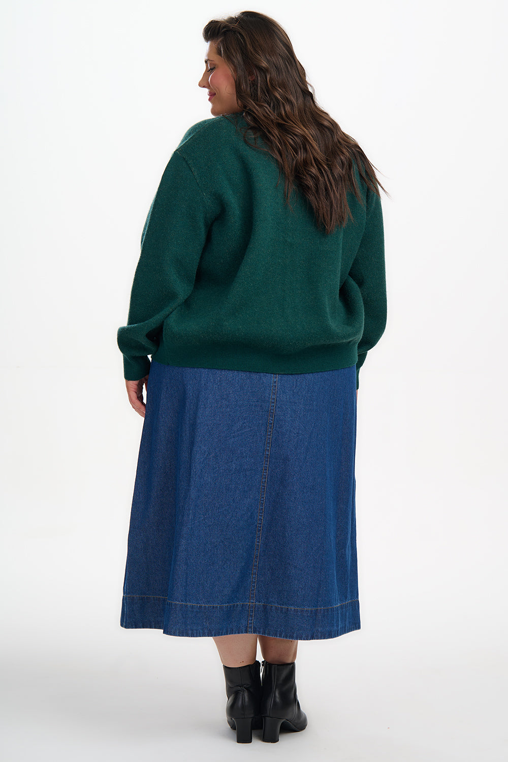 Solana Knitted Bomber - Green, Wild Horses