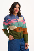 Solana Knitted Bomber - Multi, Cloudy Hills