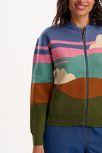 Solana Knitted Bomber - Multi, Cloudy Hills