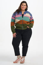 Solana Knitted Bomber - Multi, Cloudy Hills