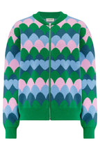 Solana Knitted Bomber - Multi, Heart Scallop