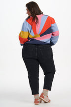 Solana Knitted Bomber - Multi, Sunrays