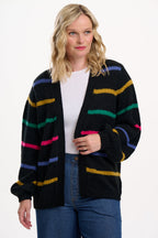 Yvette Cardigan - Black, Bright Lines