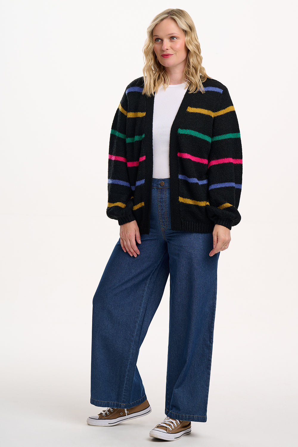 Yvette Cardigan - Black, Bright Lines