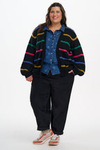 Yvette Cardigan - Black, Bright Lines