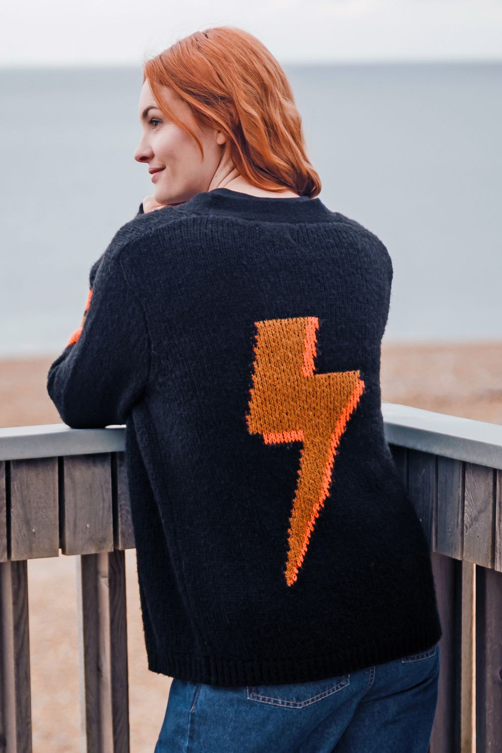 Yvette Cardigan - Black, Lightning Flash
