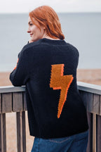 Yvette Cardigan - Black, Lightning Flash