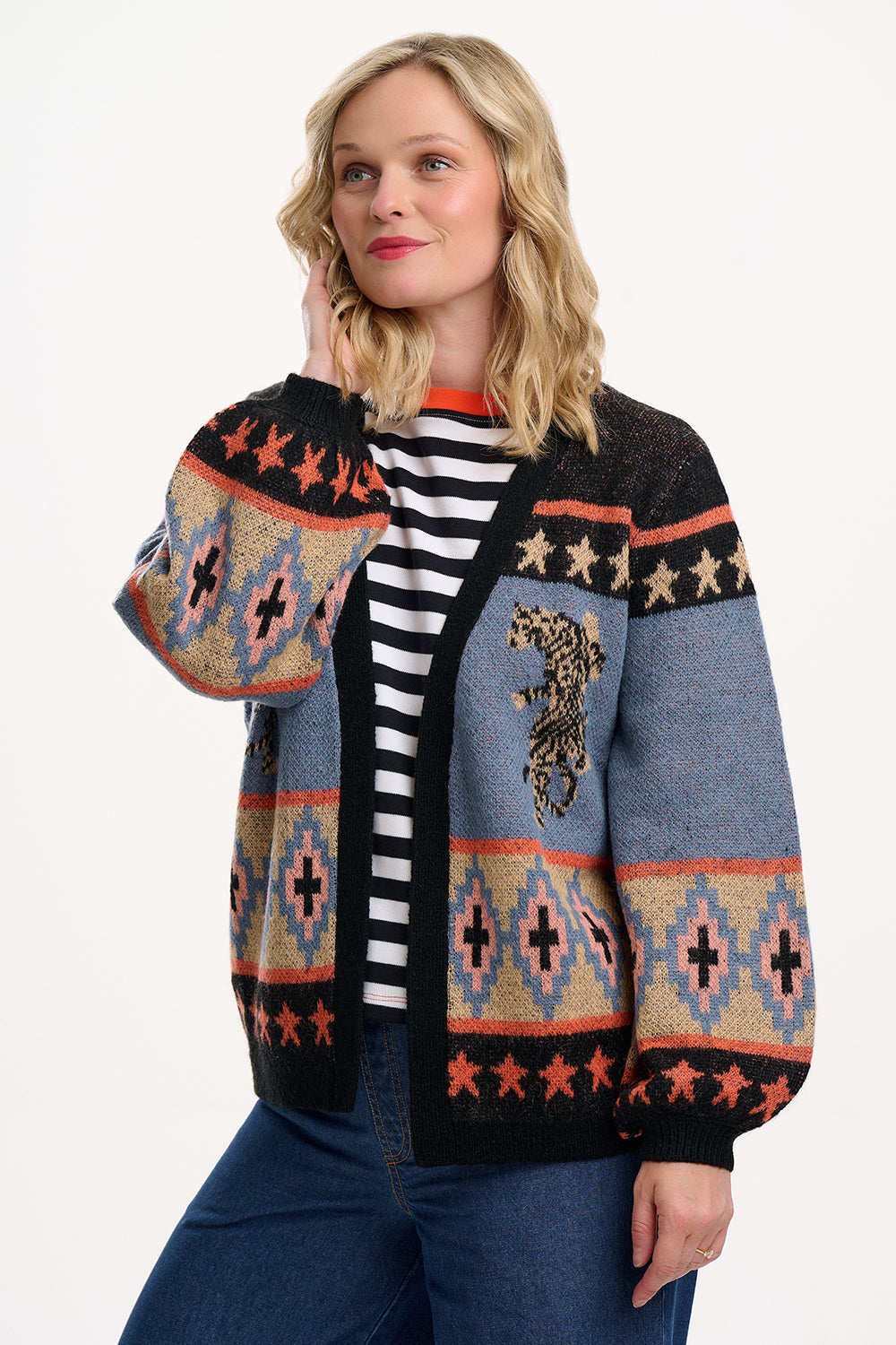 Yvette Cardigan - Multi, Climbing Tigers