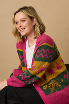 Yvette Cardigan - Multi, Sun Leopards