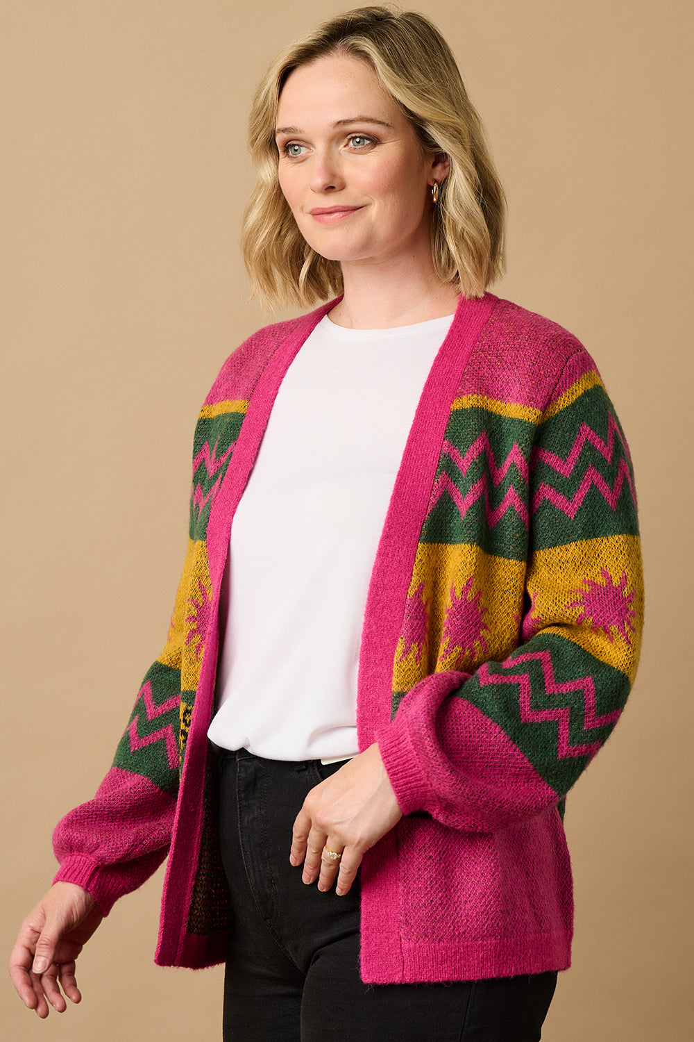 Yvette Cardigan - Multi, Sun Leopards