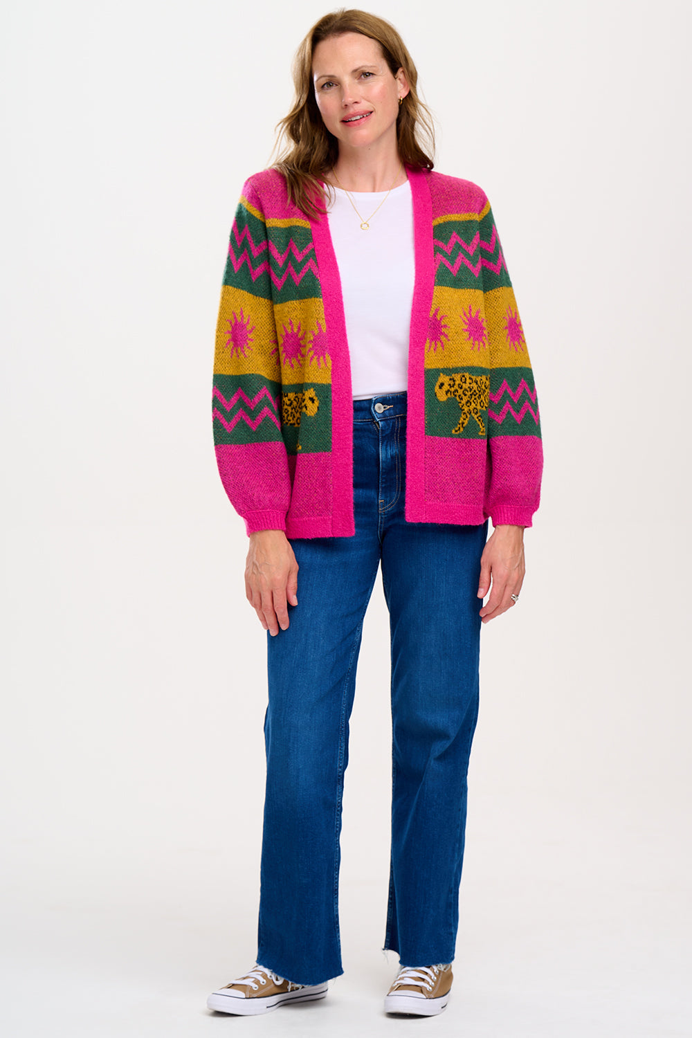 Yvette Cardigan - Multi, Sun Leopards
